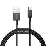 Cumpara ieftin Cablu de Date USB la Micro-USB 2A, 1m Baseus Superior (CAMYS-01) Negru