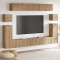 vidaXL Set comodă TV 8 pcs stejar artizanal Mediu Lemn compozit 3393392