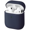 Husa Silicon Uniq Lino Albastra pentru Apple AirPods 1 si 2