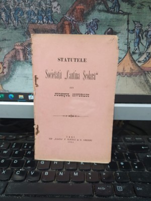 Statutele Societății Cantina Școlară din județul Covurlui, Iași 1901, 054 foto
