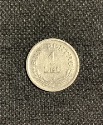 Moneda bun pentru 1 leu 1924 semn monetărie Poissy foto