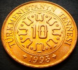 Cumpara ieftin Moneda exotica 10 TENNESI - TURKMENISTAN, anul 1993 * cod 4811 B = UNC, Asia