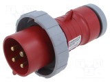 Conector AMPHENOL IP&amp;S 32A 460V mufă tată alimentare AC trifazate IP69K