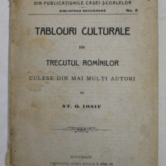 TABLOURI CULTURALE DIN TRECUTUL ROMANILOR - CULESE DIN MAI MULTI AUTORI de ST. O. IOSIF , 1913