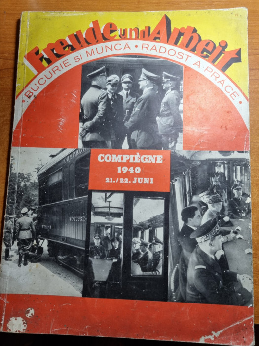 revista nazista bucurie si munca iunie 1940-hitler,mussolini,nazistii in paris