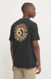 Converse tricou din bumbac barbati, culoarea negru, cu imprimeu, 10026673-A01