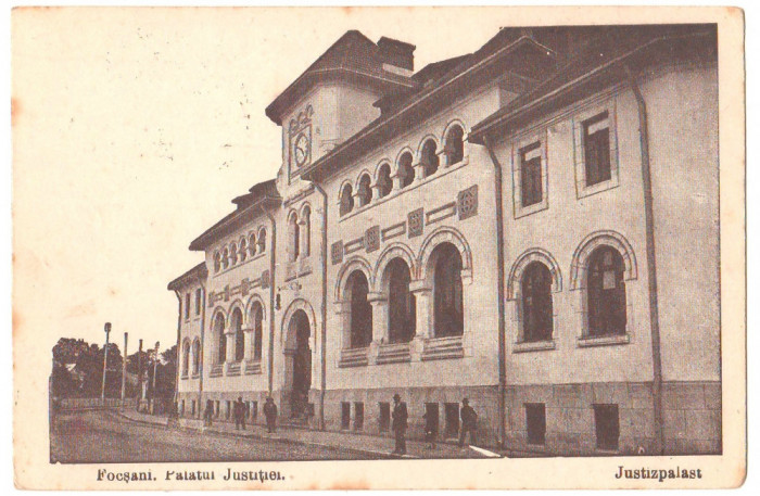 SV * Focsani PALATUL JUSTITIEI 1917 * Stampila Militara / de Front WWI