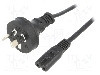 Cablu alimentare AC, 1.8m, 2 fire, culoare negru, AS/NZS 3112 (I) mufa, IEC C7 mama, ESPE -