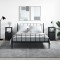 vidaXL Noptiere, 2 buc., negru, 34x35,5x70 cm, lemn compozit