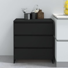 vidaXL Servantă, negru, 70x41x75 cm, PAL