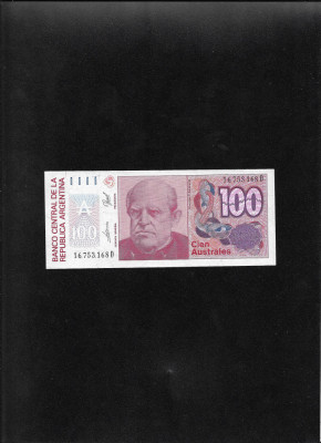 Argentina 100 australes 1985(91) seria16753168 unc foto