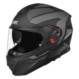 Casca moto flip-up SMK Gullwing Sonic negru/gri marime S