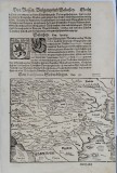 Transilvania, Valahia si Moldova, Fila din Cosmografia lui Sebastian Muenster, cca. 1581