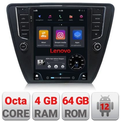Navigatie Skoda Octavia 3,Qled 9.7&quot;,,Qualcomm 8X 8+128 360 4G Hdd,4G,DSP,Carplay,Bluetooth CarStore Technology