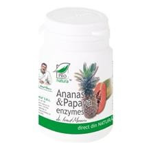 Ananas si Papaya Enzime Medica 100cps Cod: 123med foto