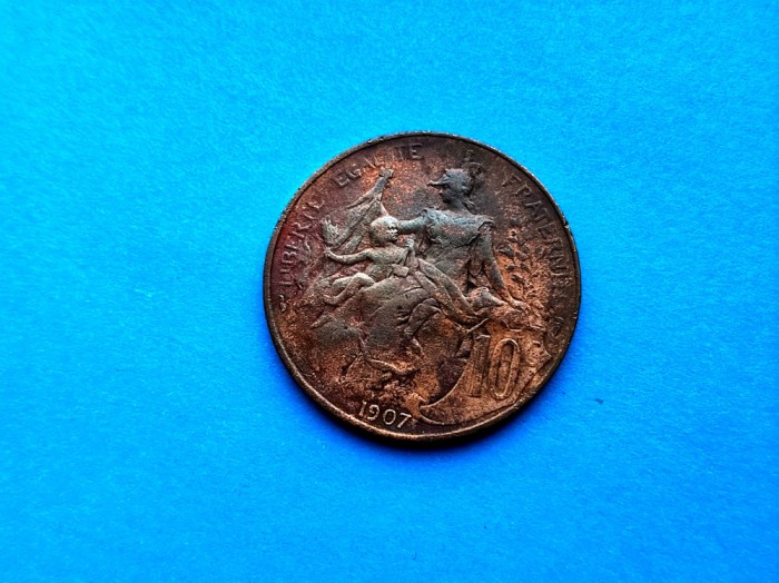 10 Centimes 1907 Franta-