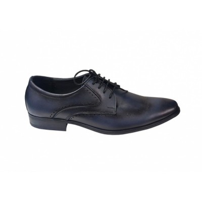 Pantofi barbati eleganti, din piele naturala, Bleumarin, CIUCALETI SHOES - TEST27 foto