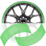 Set 16 inele din autocolant pentru jante culoare Verde Lucios AVX-DJNT-05