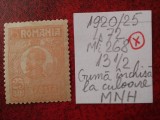 1920- Romania- Ferd. b. mic Mi268-roz caramiz.-variet.-MNH, Nestampilat