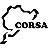 Sticker Auto Opel Corsa Circuit , Autocolant ORACAL Sportiv pentru Fanii Opel