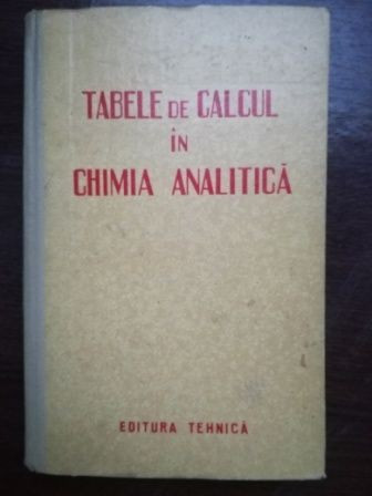 Tabele de calcul in chimia analitica- L. Mazor