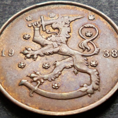 Moneda istorica 10 PENNIA - FINLANDA, anul 1938 * cod 4463 - excelenta