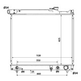 Radiator racire Suzuki Grand Vitara (Ft/Gt), 01.1998-05.2003 Motor 2, 0 Td 68kw Diesel, tip climatizare Cu/fara AC, cutie automata, dimensiune 518x42, Rapid