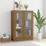 vidaXL Dulap vitrină, stejar maro, 82,5x30,5x115 cm, lemn prelucrat