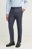 BOSS pantaloni de l&acirc;nă culoarea bleumarin, cu fason chinos, 50535685