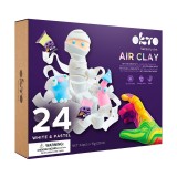 Set de creatie air clay, okto, 24 culori - white&amp;pastel