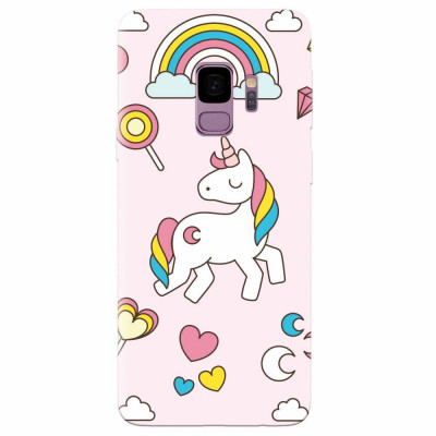 Husa silicon pentru Samsung S9, Cute Unicorn foto