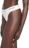 Chiloti tanga Calvin Klein dama, bumbac/modal, alb, S - Outlet