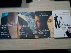 SIMONE DE BEAUVOIR - Al Doilea Sex - 4 Volume -2006, 199+141+170+348 p. foto