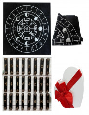 Placa divinatie magic altar +cadou set rune foto