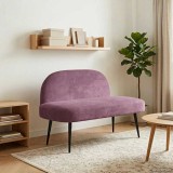 vidaXL Bancă tapițată cu spătar Violet 110 x 60 x 76 cm Catifea 42040798