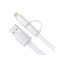 Cablu de date Remax 2 in 1 usb pentru Lightning iphone/ipad si micro usb 1m, argintiu