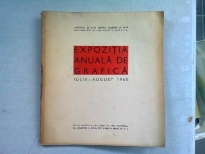 EXPOZITIE ANUALA DE GRAFICA - IULIE-AUGUST 1965 foto