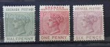 Grenada 1883&ndash;1891 - Set 3 Timbre Regina Victoria -CLN1