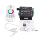 Controler LED RGB TQ Music 2 RF + WiFi, 432W, 12-24V, Telecomanda, Control Muzica, Aplicatie, Banda LED, Casa Inteligenta