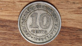 Malaya britanica -moneda coloniala istorica- 10 cents 1950 - George VI -superba!, Asia
