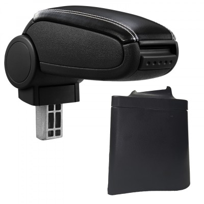 Cotieră pentru Seat Ibiza 3 6L (02.2002-11.2009) negru piele ecologica cu cusatura alba () foto