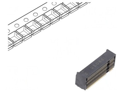 Conector M.2 (NGFF) orizontal SMT 67 pini aurii foto