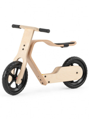 Bicicleta fara pedale mamatoyz rideme, din lemn natural foto