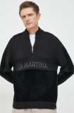 Cumpara ieftin La Martina pulover din amestec de lana barbati, culoarea negru