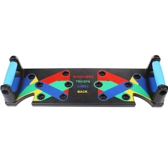 Placa pentru flotari cu manere FOXMAG24, piept, umeri, spate, triceps, multicolora