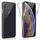 Husa Full TPU 360&deg; (fata + spate) compatibila Apple iPhone Xs Max, Transparent, Oem