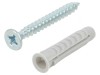Plastic Anchor with Screw 6mm 50pcs