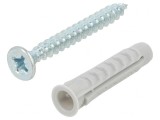 Plastic Anchor with Screw 6mm 50pcs