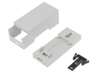 Carcasă DIN gri, 2 module foto