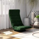 VidaXL Scaun de podea pivotant, verde &icirc;nchis, catifea